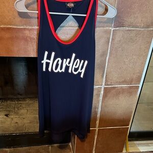 Harley-Davidson Navy and Red Tank Top